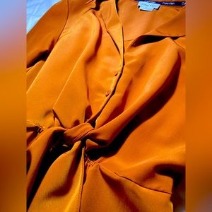 Tie front midi dress